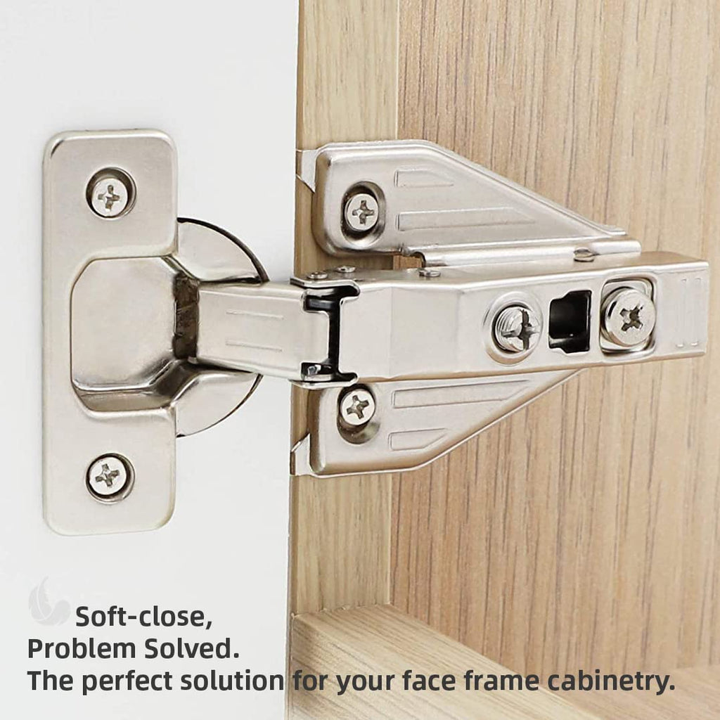 (30 PCS) Full Overlay Soft Close Cabinet Hinges Cabinets - 105° Face Frame Concealed Cabinet Door Hinge -3 Way