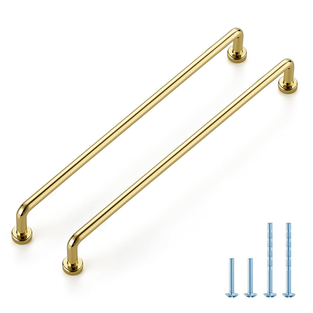 Polished Brass Cabinet Pulls Cabinet Handles, 8-3/4 Inch, 10 Pack