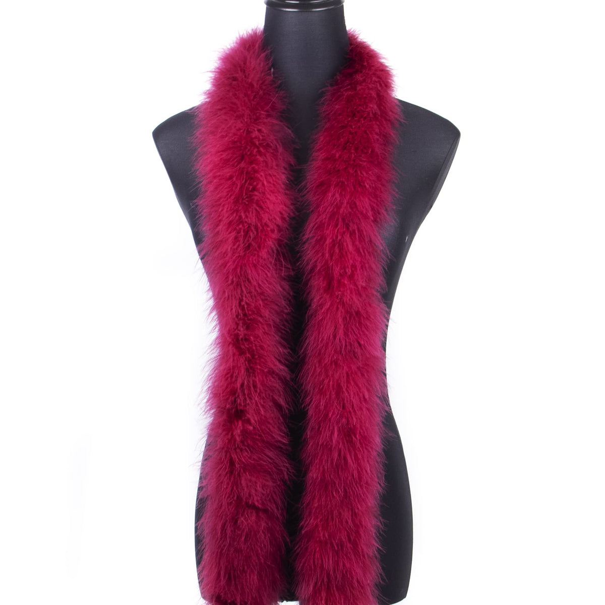 50g Burgundy Fluffy Marabou Feather Boas for DIY Craft Sewing Trim Home Wedding Party Christmas Decoration - 2 Yards