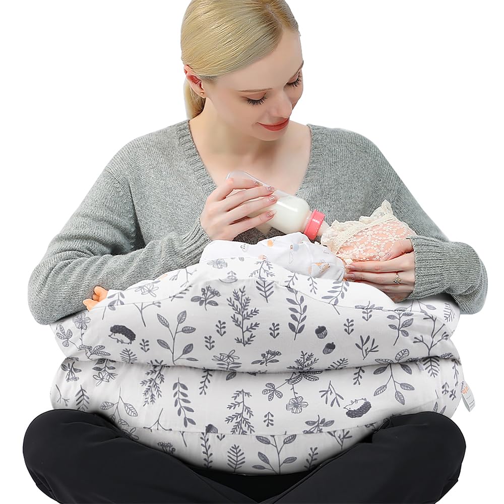 Nursing Pillow Adjustable, Pillow for Breast Feeding Bottle Feeding, Large Size More Support for Mom, Breastfeeding