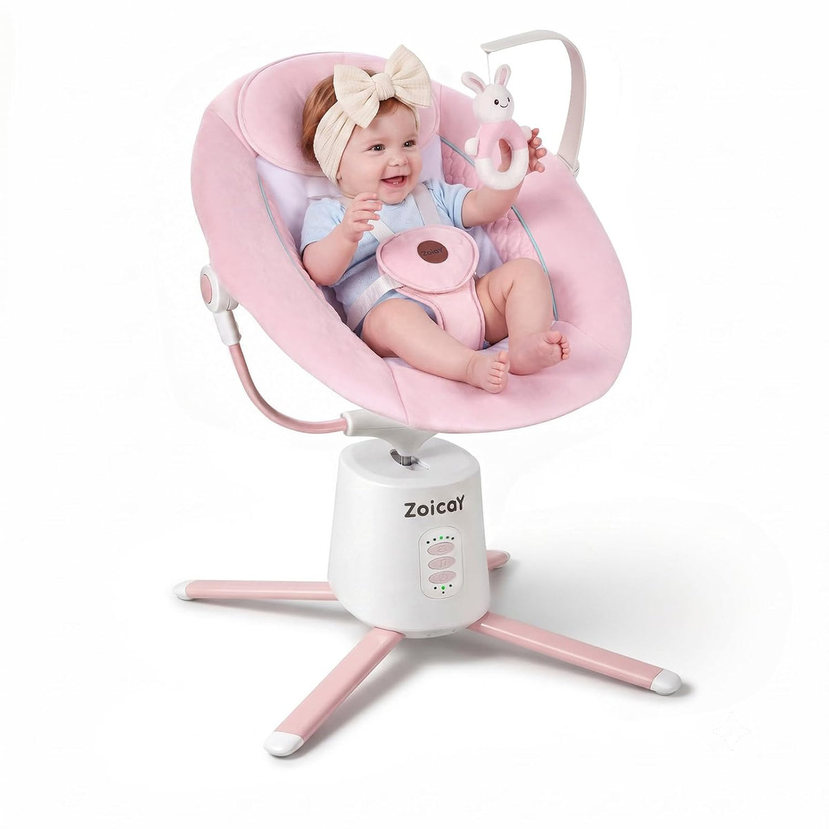 Swing for Infants, Electric Infant Swing with Bluetooth Music, Pink
