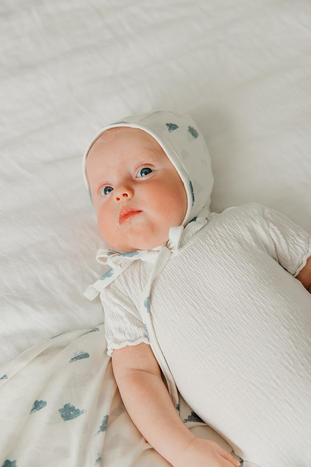 Baby Bonnets: Ultra-Soft, Comfy to Wear, Tie-On Infant Sun Hat for Protection Against UV Rays, Premium Material, 0-3