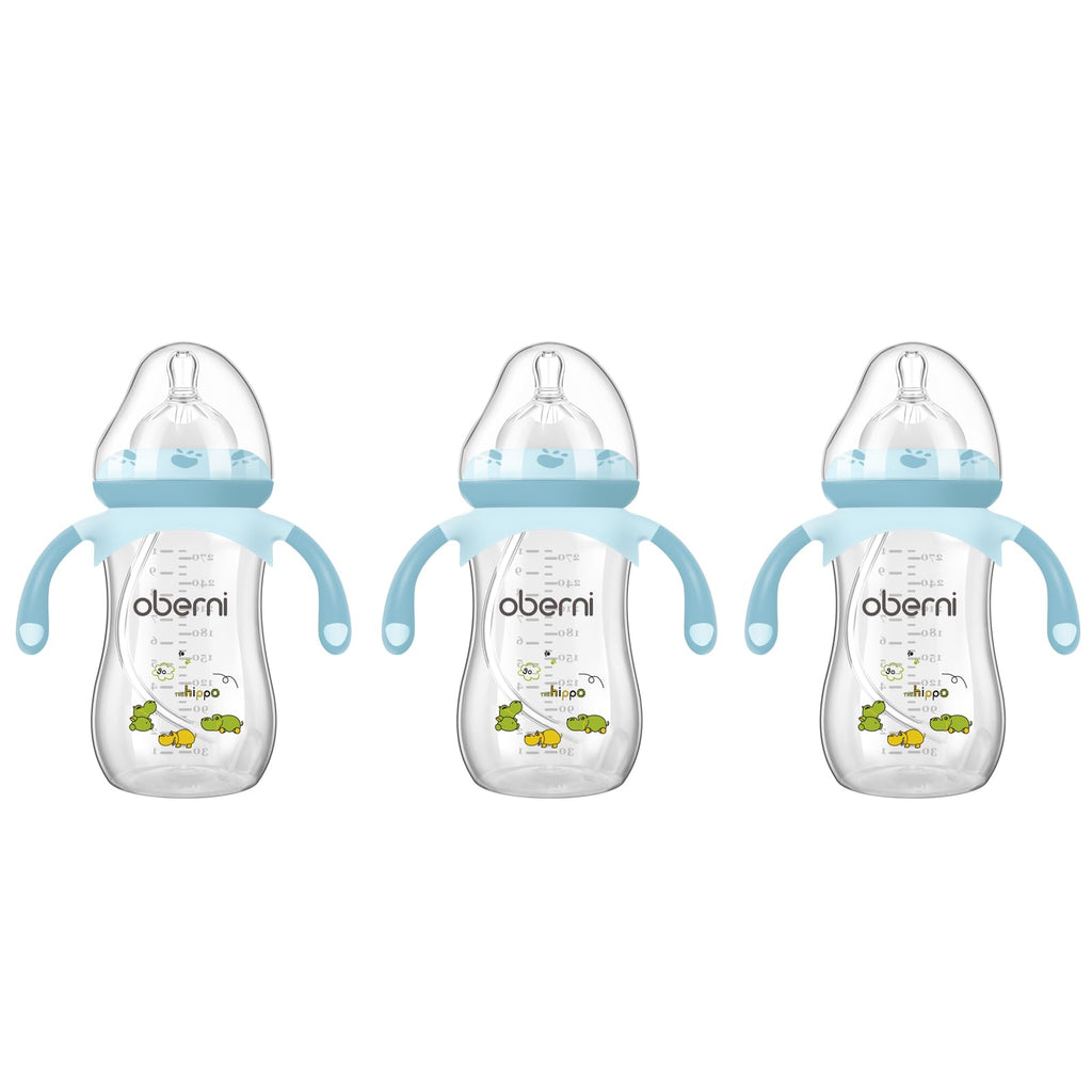 Baby Bottles, Weighted Straw Toddler Milk Bottles with Non-Slip Handle, Size + Variable Fast Flow, 12+ Months