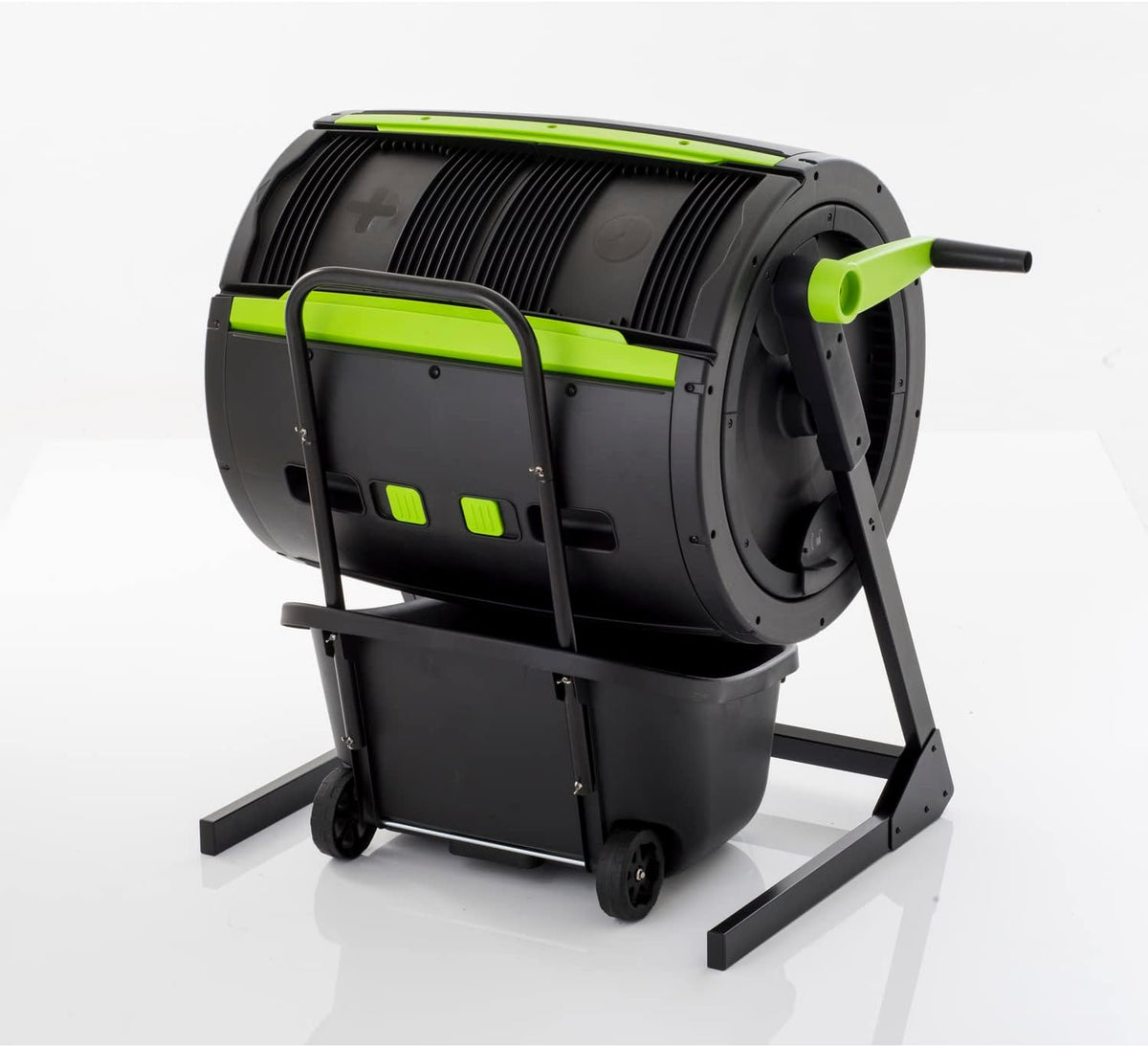 Compost Tumbler Two Stage - UV Protected & Zinc Frame - Easy Turning & Cart Included