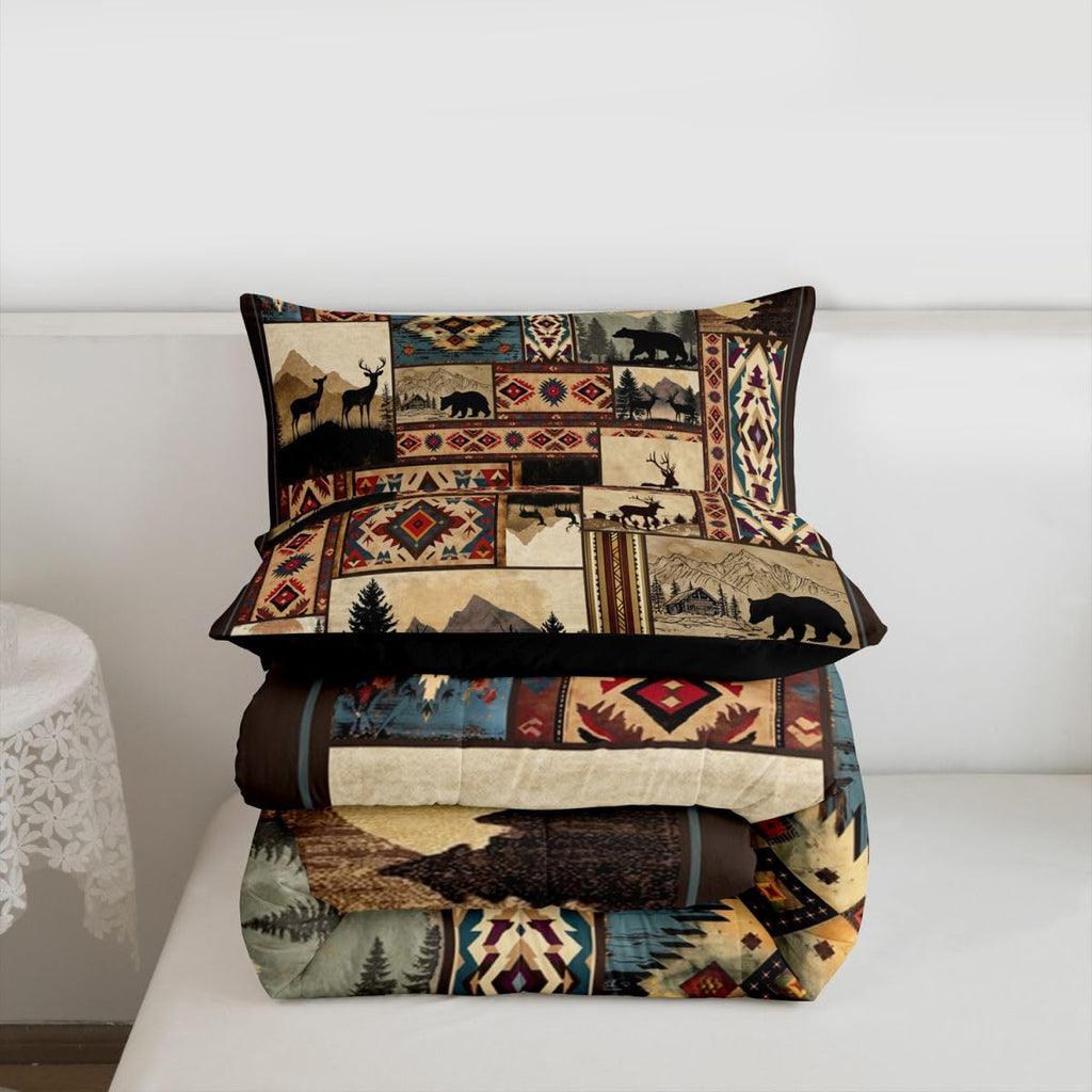 Rustic Cabin Comforter Set Bedding Set