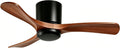 42" Wood Flush Mount Ceiling Fan with Remote, No Light