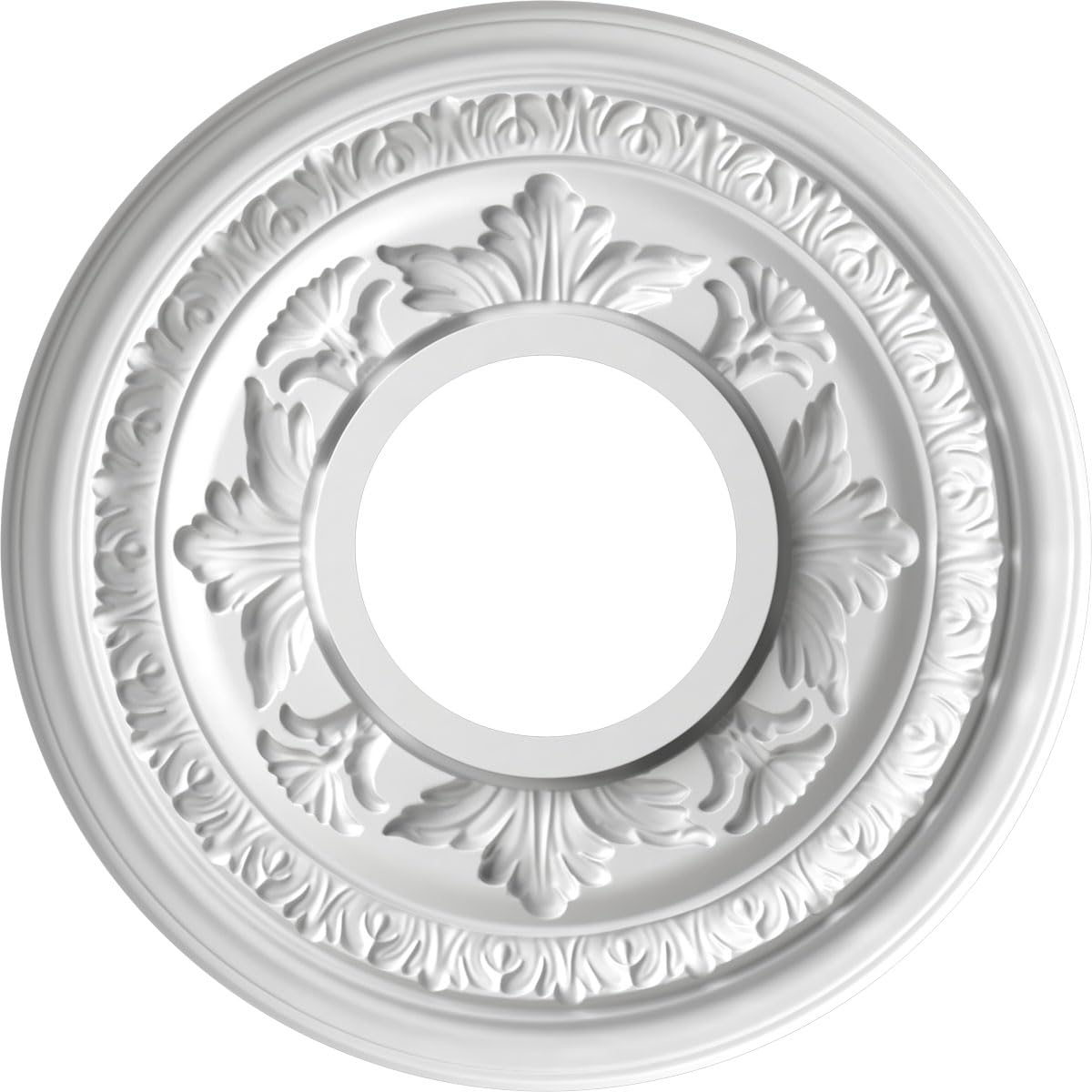 Baltimore Thermoformed PVC Ceiling Medallion (Fits Canopies up to 4 1/4"), 10"OD x 3 1/2"ID x 3/4"P
