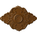 Hand-Painted Smokey Topaz 37" W x 26" H x 1 3/8" P Piedmont Ceiling Medallion