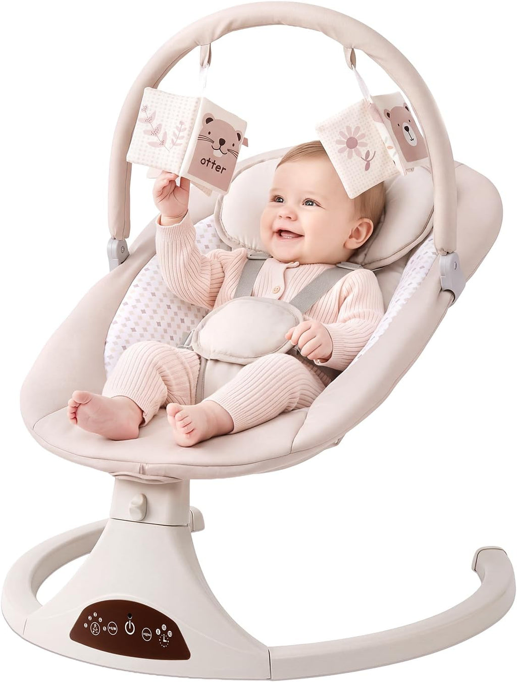 Swing - Electric Infant Swing with 5 Speeds, 12 Melodies, Timer & Portable Design for Newborns to Infants