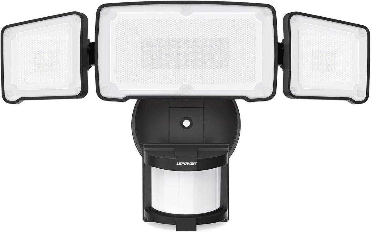LED Security Light Motion Sensor Outdoor Lights, Bright 38W 4200LM | 72 FT Range, IP65, Easy to Install, 180° Motion