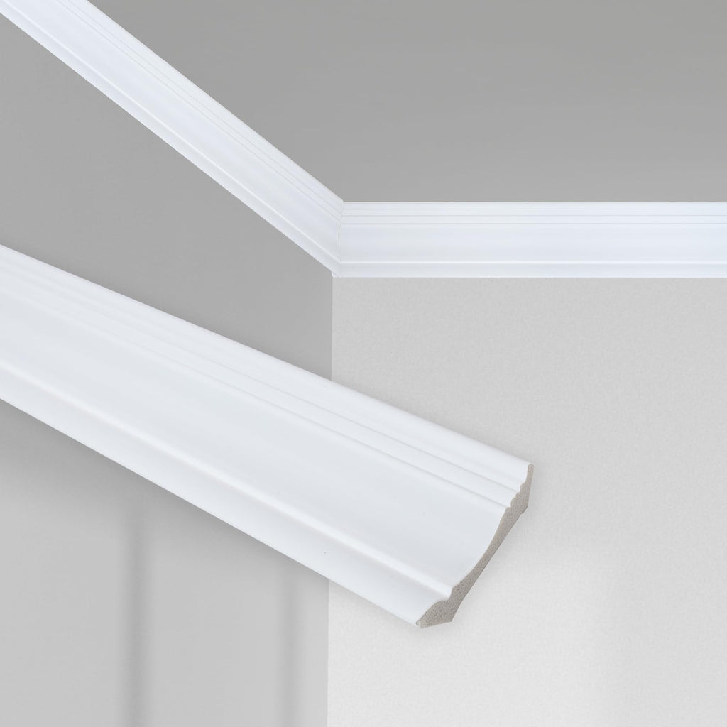 6 Pack Ceiling Crown Molding Trim Decor, 56.7" Long x 3.6" Face