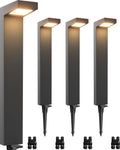 5W 3000K LED Low Voltage Landscape Pathway Lights Black, 4 Pack