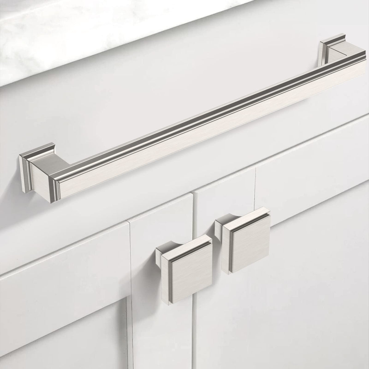 5 Pack 7.5 inch Brushed Satin Nickel Kitchen Cabinet Handles