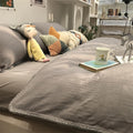 Ultra Soft Jacquard Duvet Cover Set, Warm & Cooling Duvet Covers, Waffle Reversible Bedding Set for All Seasons, with