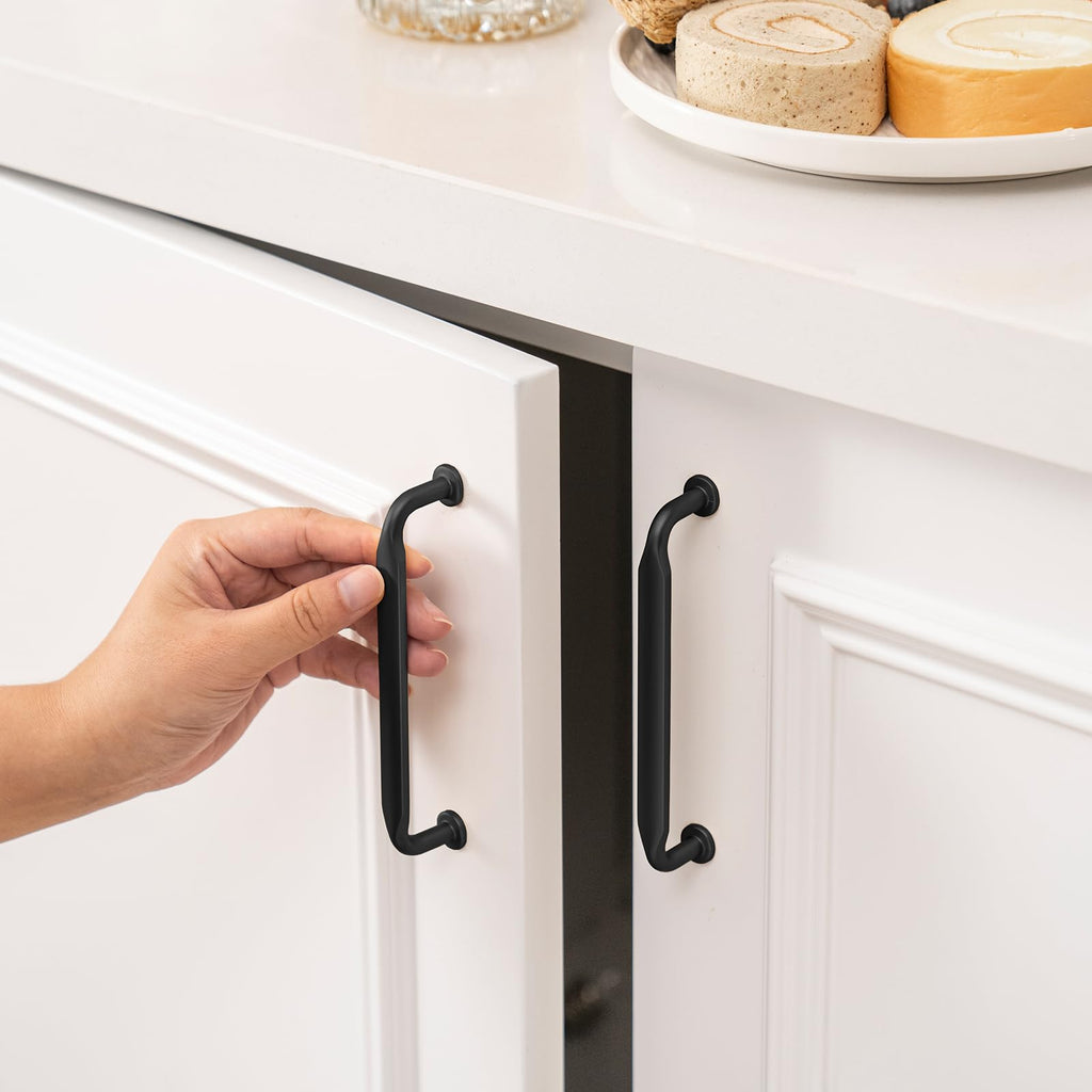 20 Pack 3-3/4 Inch Black Cabinet Handles Matte Black Drawer Pulls