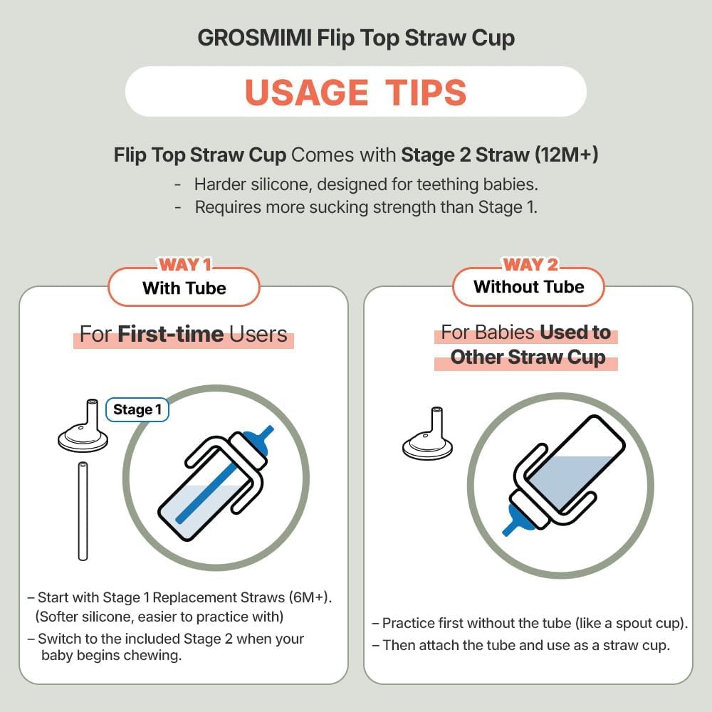 Flip Top Spill Proof Sippy Cup, PPSU, BPA Free, 6 oz, Stage 2 Straw for Toddlers (Dinosaur)