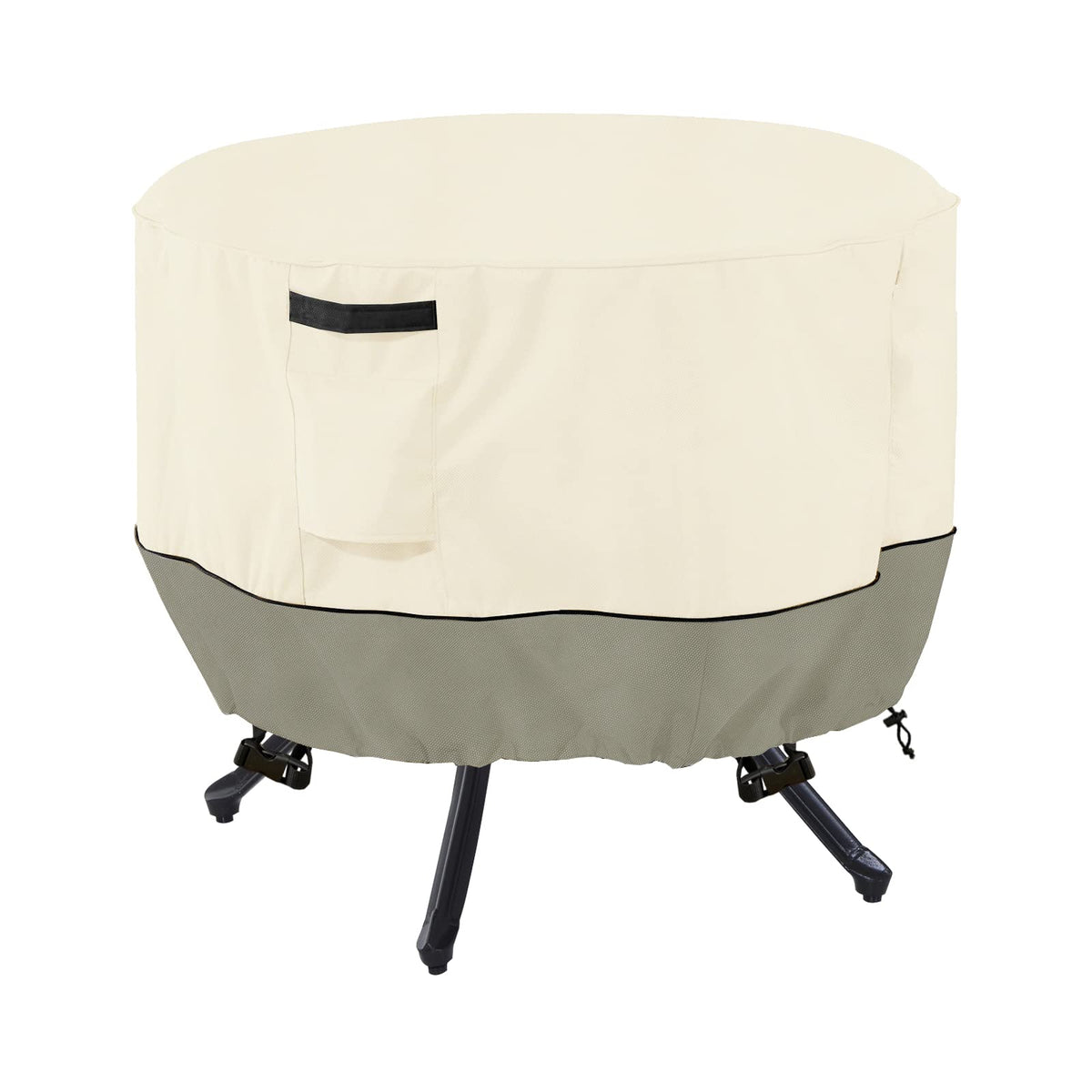 Round Patio Table Cover, 600D Heavy Duty Outdoor Furniture Covers Waterproof, Round Patio Table Furniture Covers, 48"
