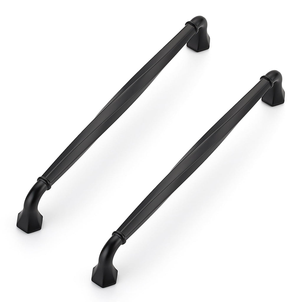 Matte Black Zinc Alloy Cabinet Handles,7-1/2" Pulls,5 Pack