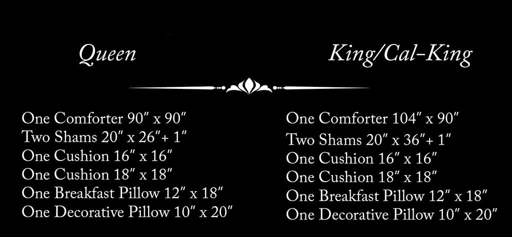 7-Piece Comforter Set with Embroidered Floral Motif - Soft Microfiber Bedding with Shams & Decorative Pillows - All
