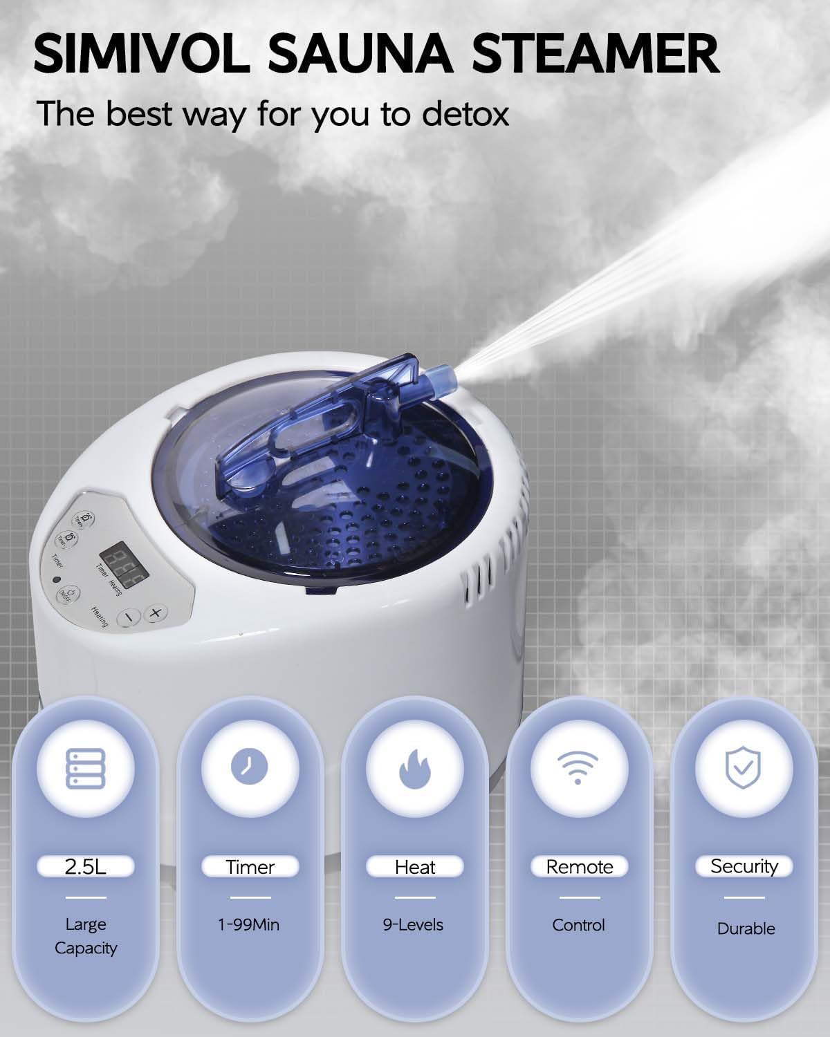 Sauna Steamer Machine, Portable Sauna Steamer, Steam Generator for Sauna