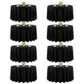 90 Inch Black Round Tablecloths for 36"-72" Table, 8 Pack