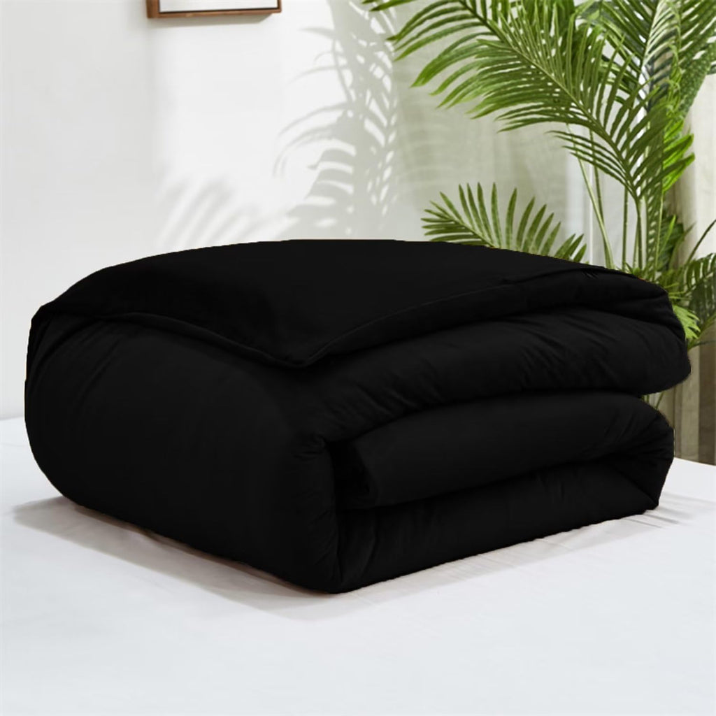 Black Velvet Comforter Set Plush Fluffy Black Flannel Bedding Set Bedding Set Heavyweight Blanket Quilts Modern