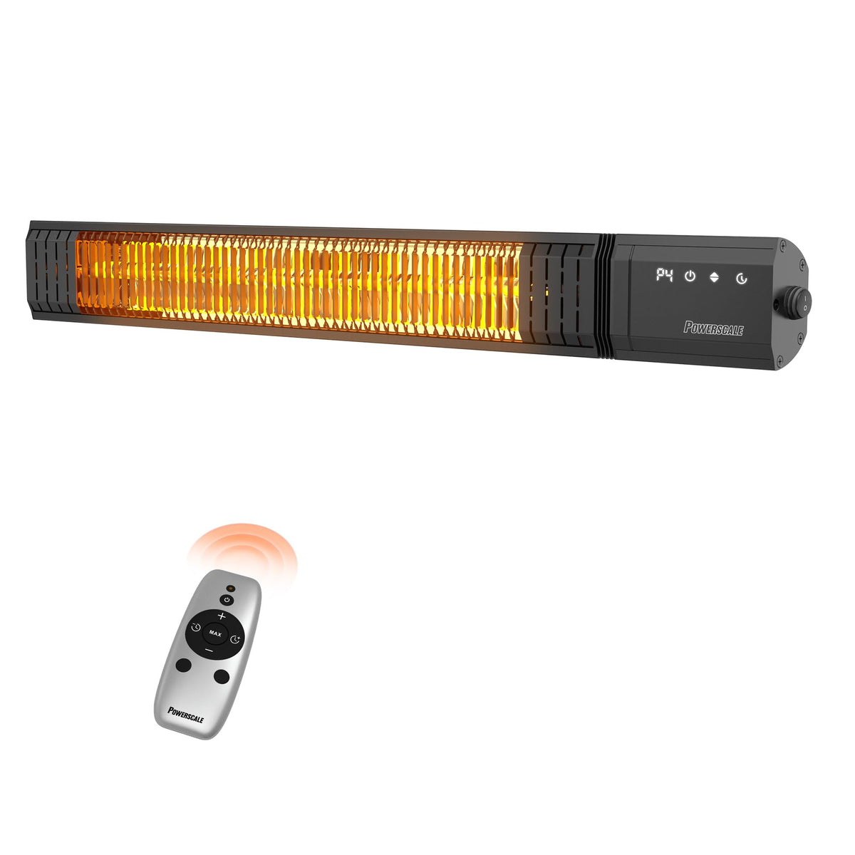 Infrared Heater 1500W with Remote, 2.5s Instant Heat & Memory Function, Electric Patio Heater 4 Heat Levels, IP65
