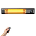 Wall-Mounted Electric Patio Heater, 34" 1500W Infrared Heater With Motion Sensor, IPX5 Waterproof, 9 Heat Level & 9H