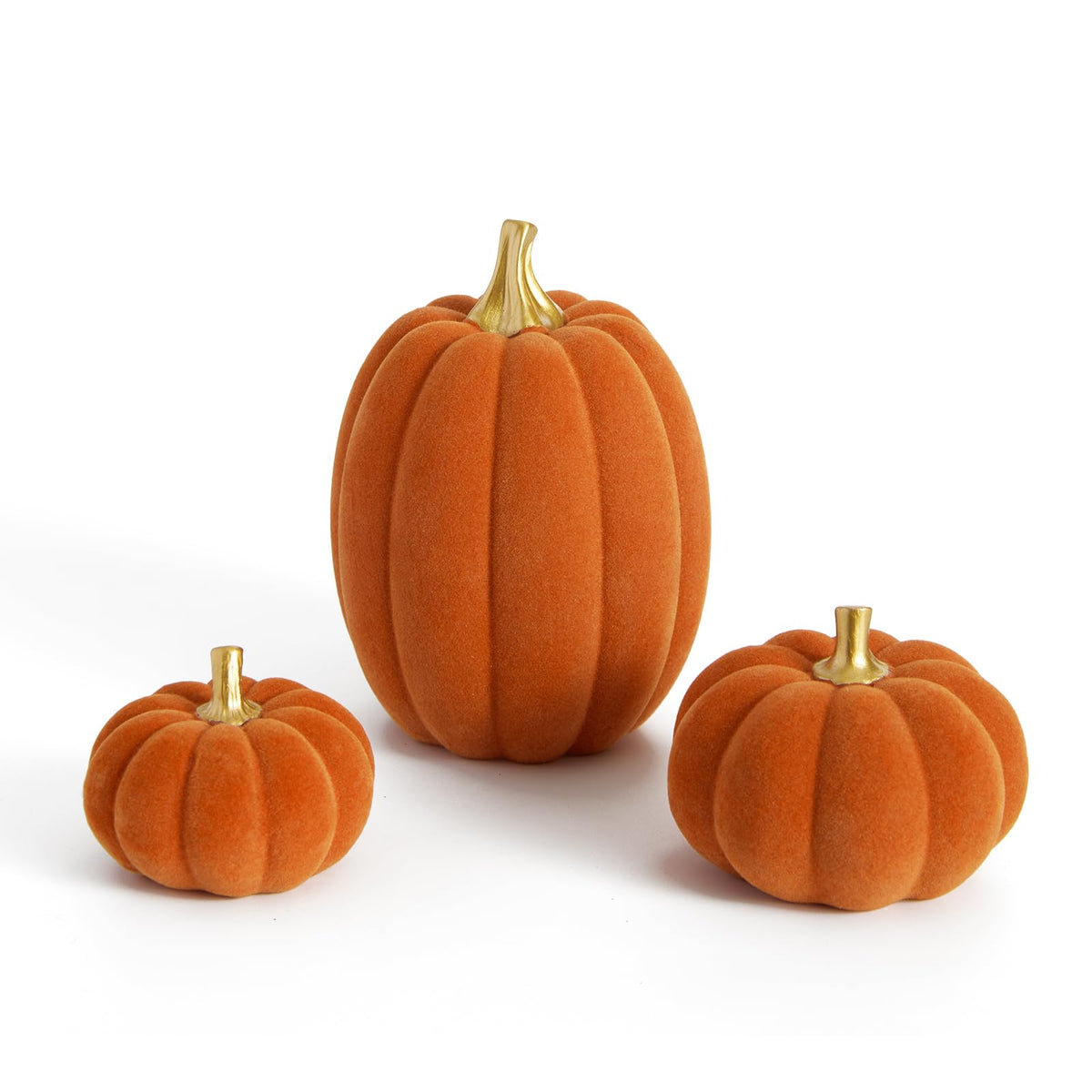 Fall Pumpkin Decor, Fake Flocked Pumpkin Decoration