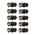 Door Knobs Interior, Passage Door Handles 10 Pack Matte Black Finish, Indoor Universible Levers for Closet Hallway