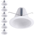 6" Recessed Can Light Trim Self-Flanged, White