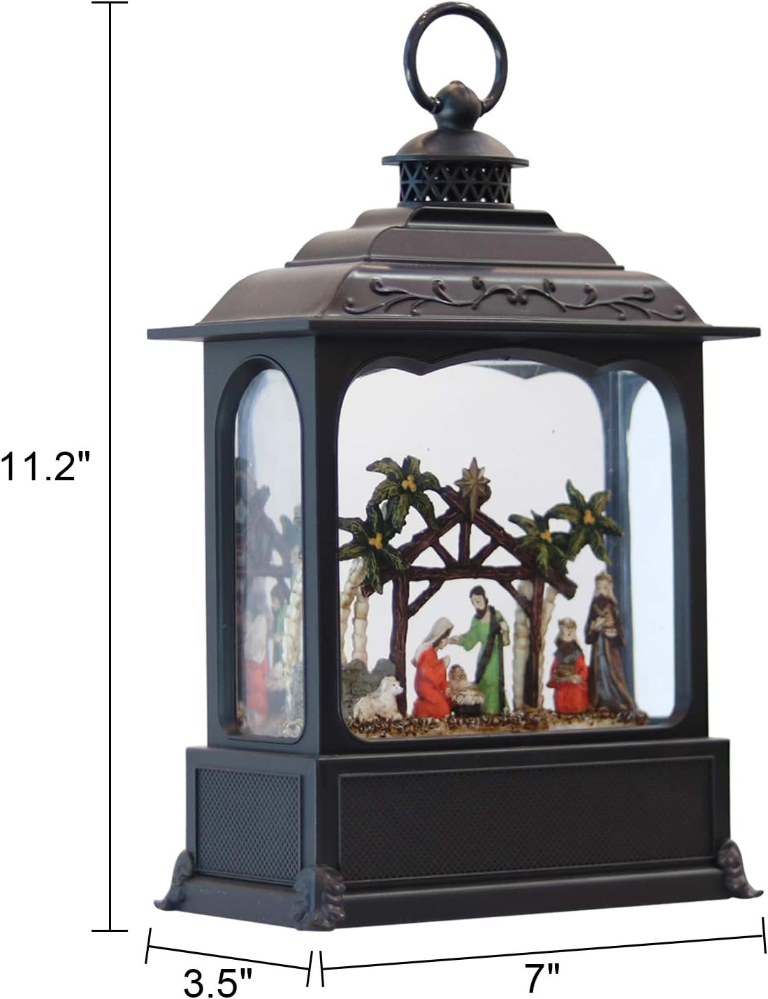 Christmas Musical Snow Globe Lantern with 6 Hour Timer