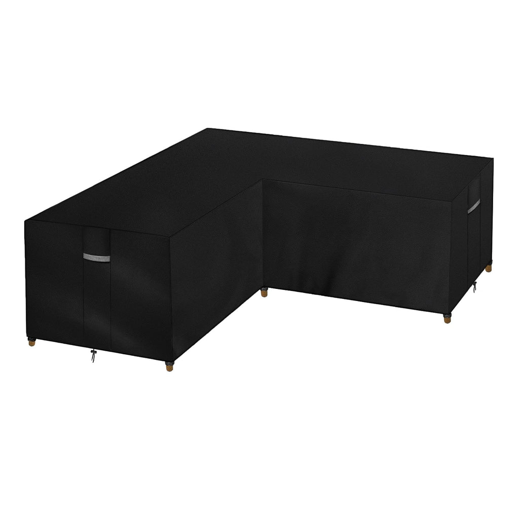Heavy Duty Patio V-Shaped Sectional Sofa Cover Waterproof Outdoor Sectional Couch Cover Anti-UV 600D Oxford Fabric