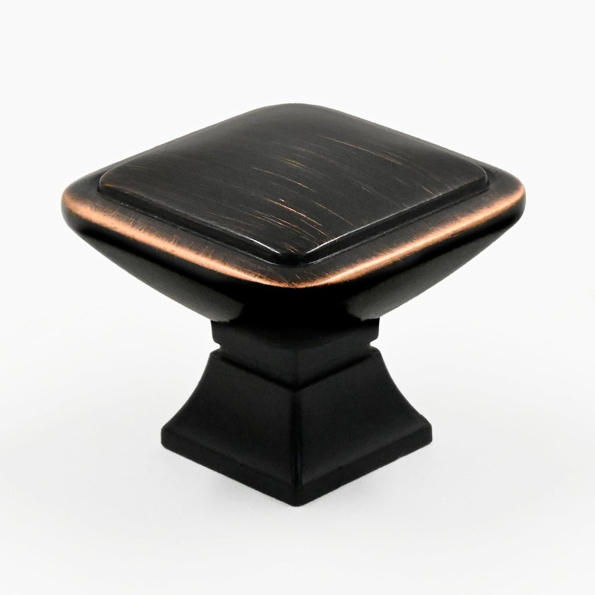 6 Pack Oil Rubbed Bronze Cabinet Knobs,Solid Square Drawer Pulls