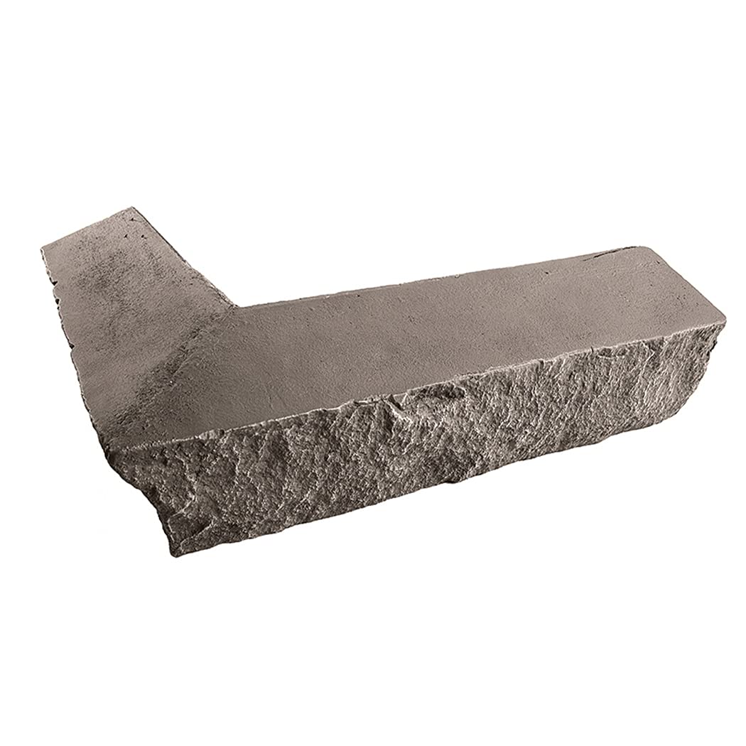 Faux Stacked Stone Outside Corner Ledger 14" x 2" x 3.5" in Desert Sunrise Color for Do It Yourself Friendly Home