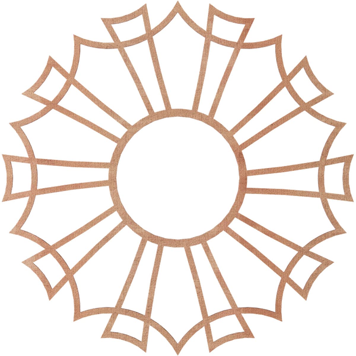 40"OD x 14 1/8"ID x 1/4"T Augustus Wood Fretwork Pierced Ceiling Medallion, Cherry