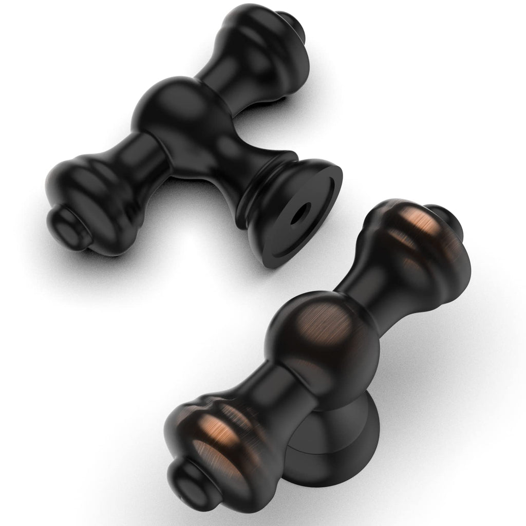 20 Pack Oil Rubbed Bronze Kitchen Cabinet Knobs 2.1 Inch(53mm) Single Hole Cabinet Handles Dresser Knobs Drawer Knobs