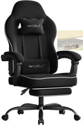 Gaming Chair, Large Ergonomic Padded Office Chair with Spring Cushion, High Load Capacity, Computer Chair with High