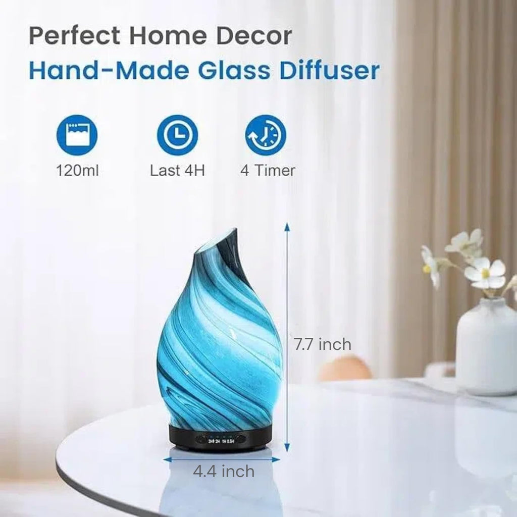 Glass Essential Oil Diffuser - 7 Color Lights