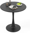 Inspired Saarinen Style Tulip Round Pedestal Dining Table — Black, 32″ Round