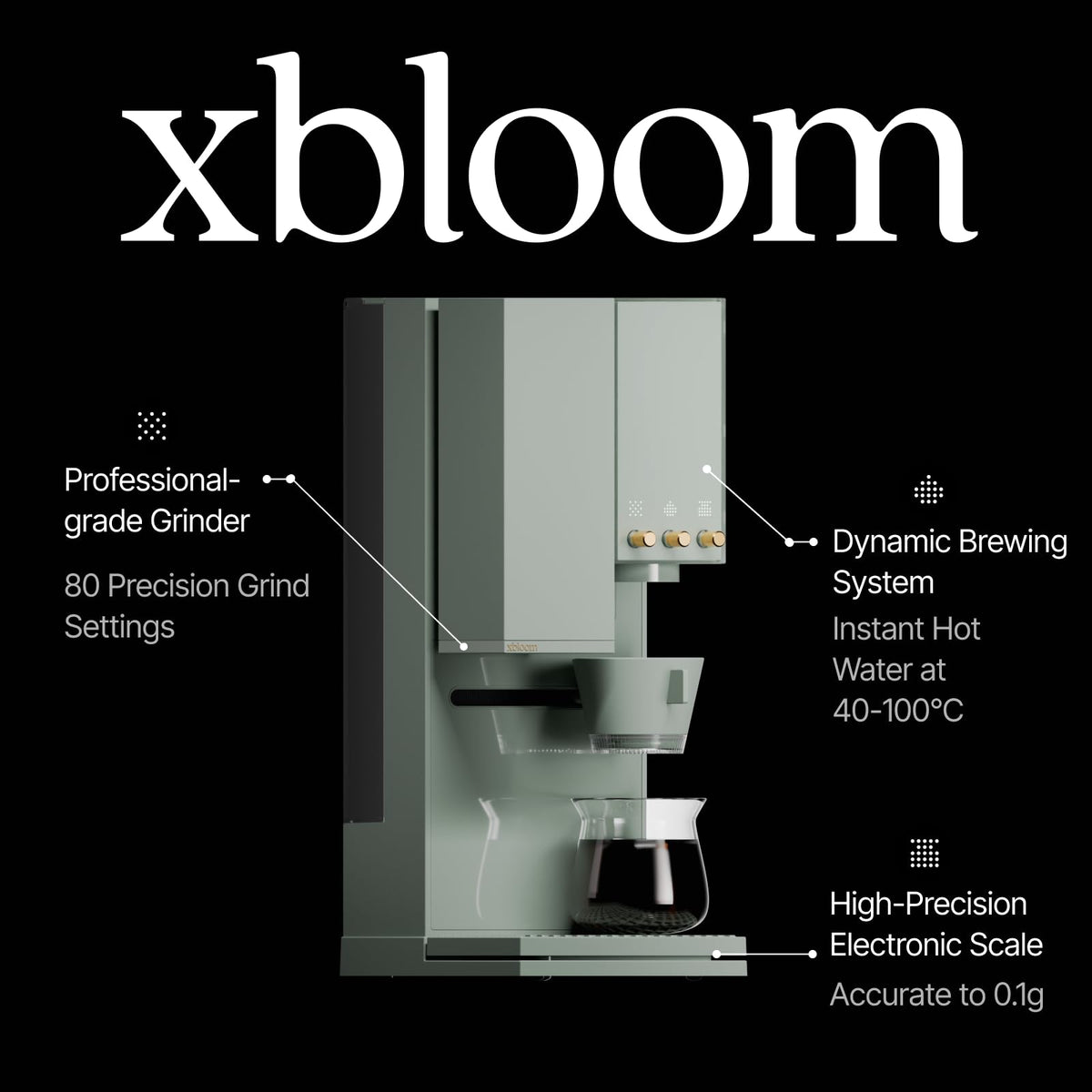 Studio Coffee Machine, Drip Coffee Maker, Grinder&Scale, AppControl
