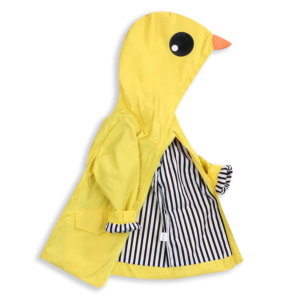 Toddler Baby Boy Girl Duck Raincoat Cute Cartoon Hoodie Zipper Coat Outfit