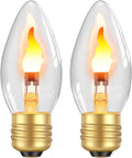E26 LED Flickering Flame Light Bulbs, Realistic Flame Light Bulbs