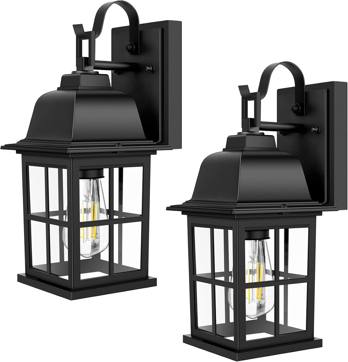 2-Pack Outdoor Light Fixtures, 100% Aluminium Waterproof Exterior Wall Lantern
