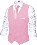 Boys Vest Solid Suit Vest for Boy 4 Buttons V Neck Formal Kids Vests Party