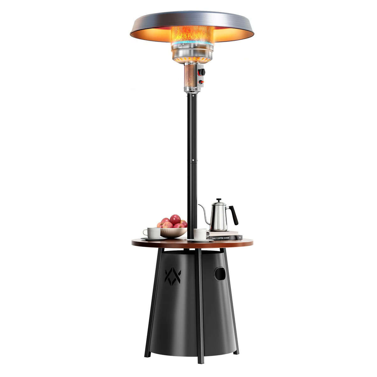 Patio heater, Propane Outdoor Heater with Round Table, Premium 304 Stainless Steel Burner, Triple Protection System,2