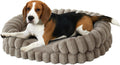Calming Dog Bed for Medium Sized Dogs, Oval Washable Pet Bed with Sides, Orthopedic Pet Couch Sofa