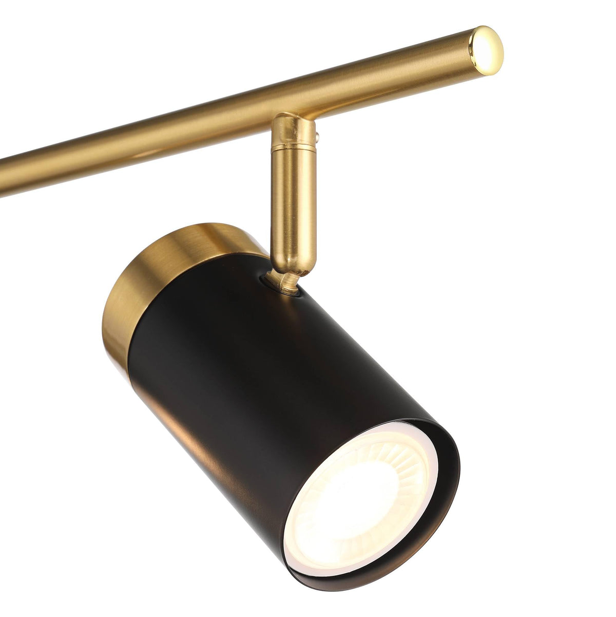 Simms 4-Light Fixture Black/Gold LED 32 1/4" Wide Track Light Fixture