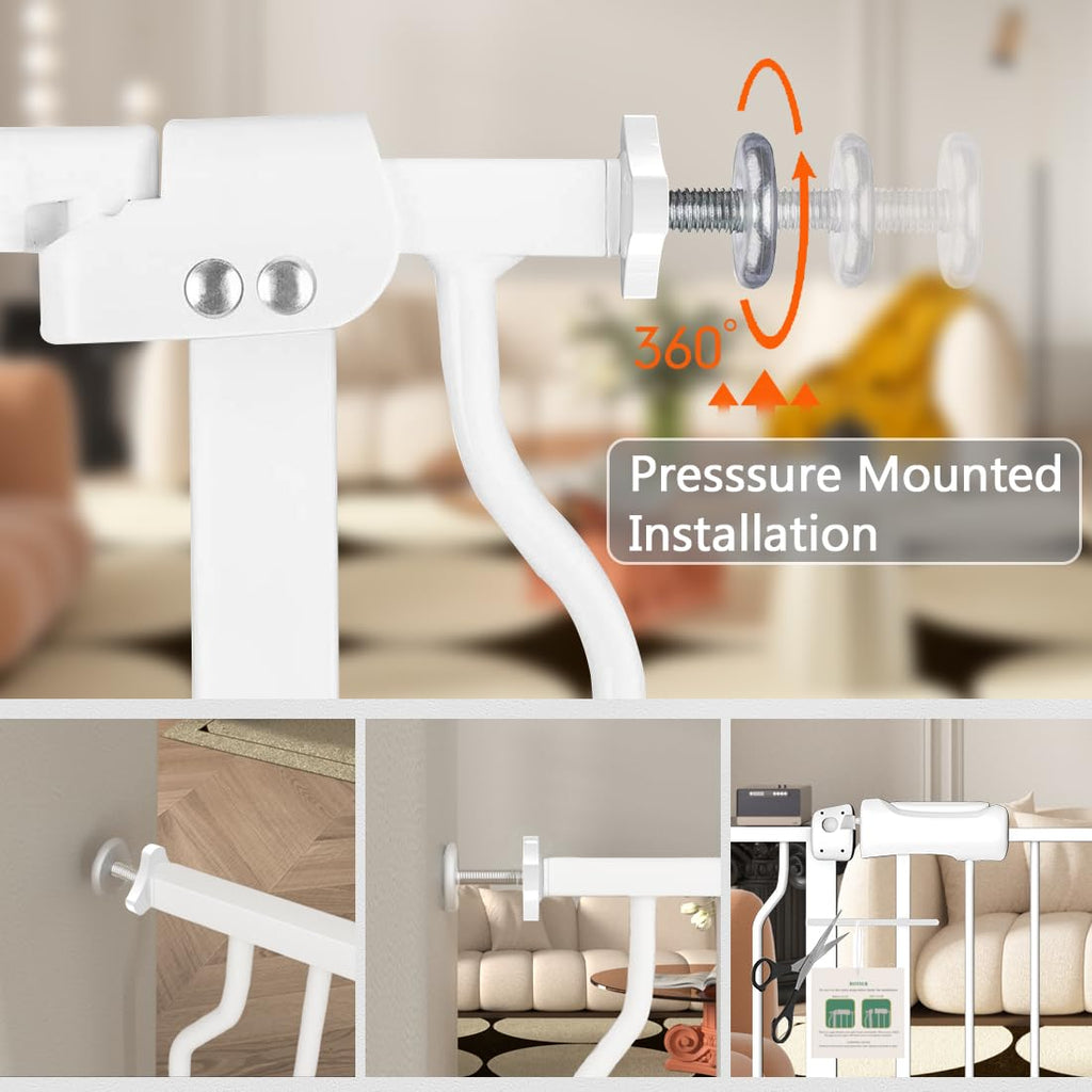 4.72in Extensions for Walk Through Baby Gate Auto Close White