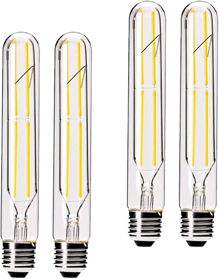 Dimmable 6W Tubular LED Bulbs, 3000K Warm White,Edison Style Filament Light Bulb, T10 Vintage Bulb 60 Watt